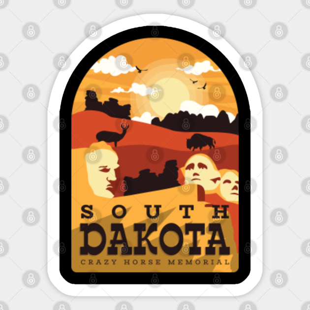 South Dakota South Dakota Sticker TeePublic